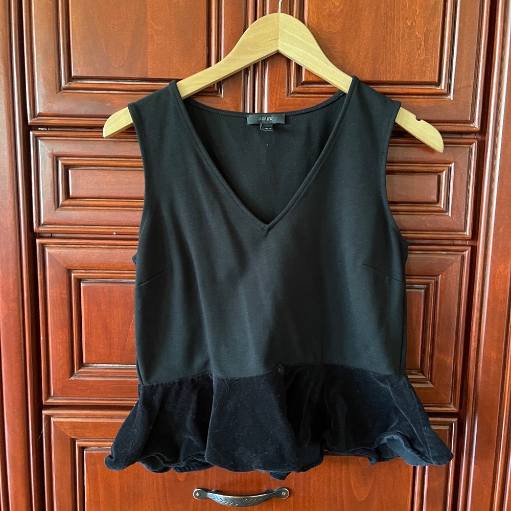 Black peplum top